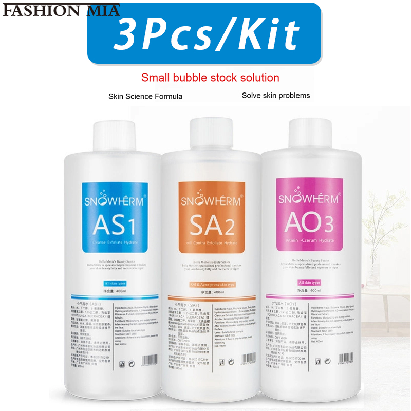 Skincare Korea - 3 Pcs/1200ml 아쿠아 필 솔루션 AS1