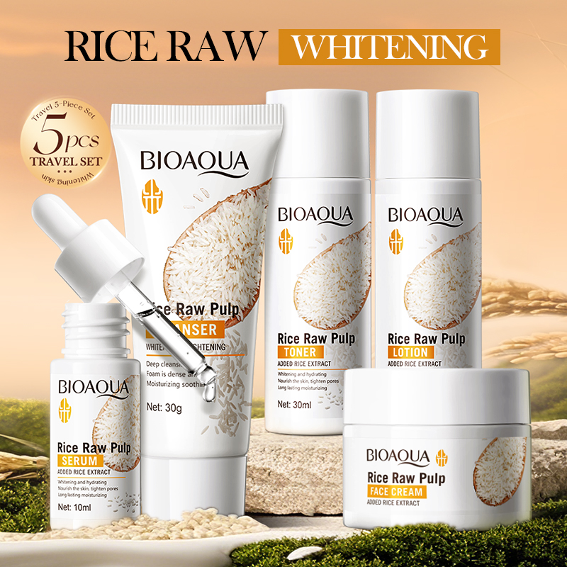 Skincare Whitening - 쌀 퓨레 스킨케어 세트 미백 브라이트닝