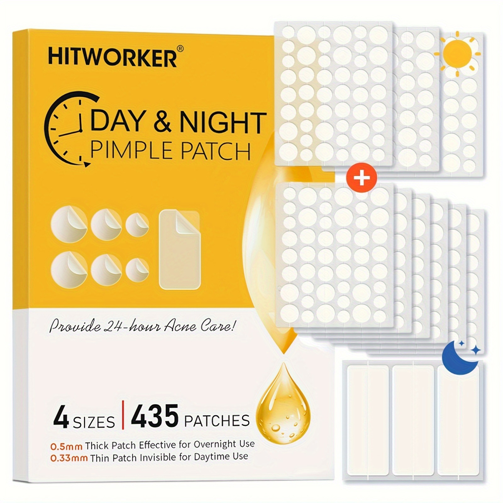 435개의 투명한 여드름 패치, 알코올 무첨가, 순하고 - Skincare The Originote 리뷰 및 가격
